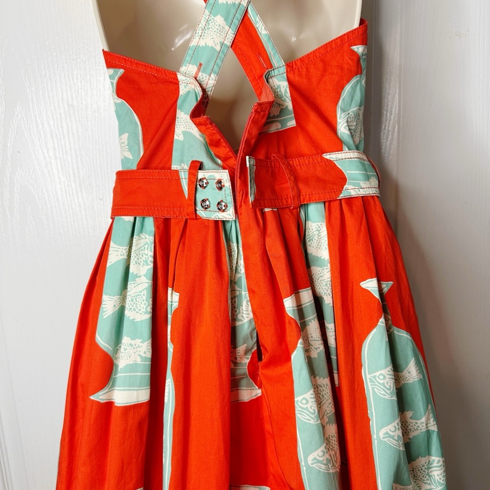 Hunter Bell Eileen Mini Dress in Herring Red Size 4 NWT - Picture 8 of 15